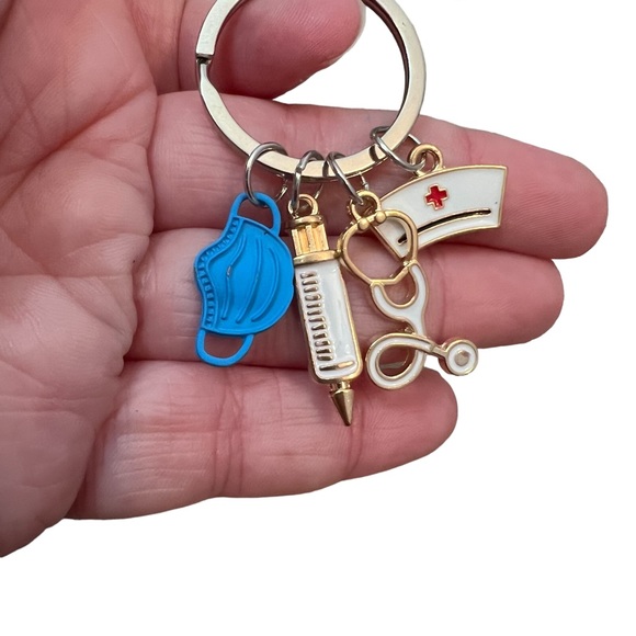 Nurse Keychain with Blue Mask - Picture 5 of 10